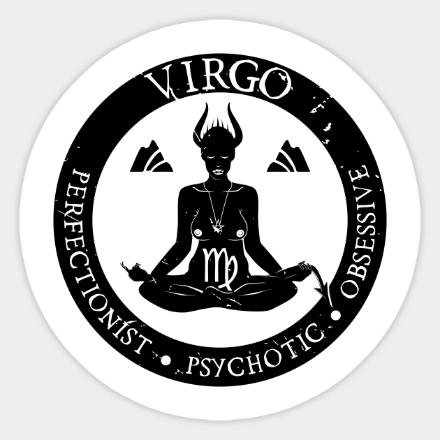 Savage Virgo Zodiac Antisocial Astrology Sticker by atomguy